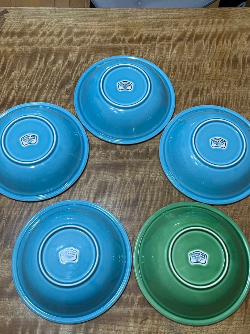 光洋陶器 KOYO オービット ターコイズブルー他5点24cm スープボウル