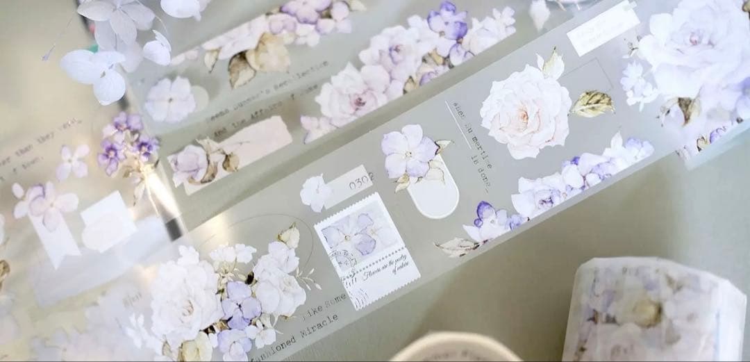 雀斑茶《春妩花间》海外マスキングテープ　マステ 【2226】