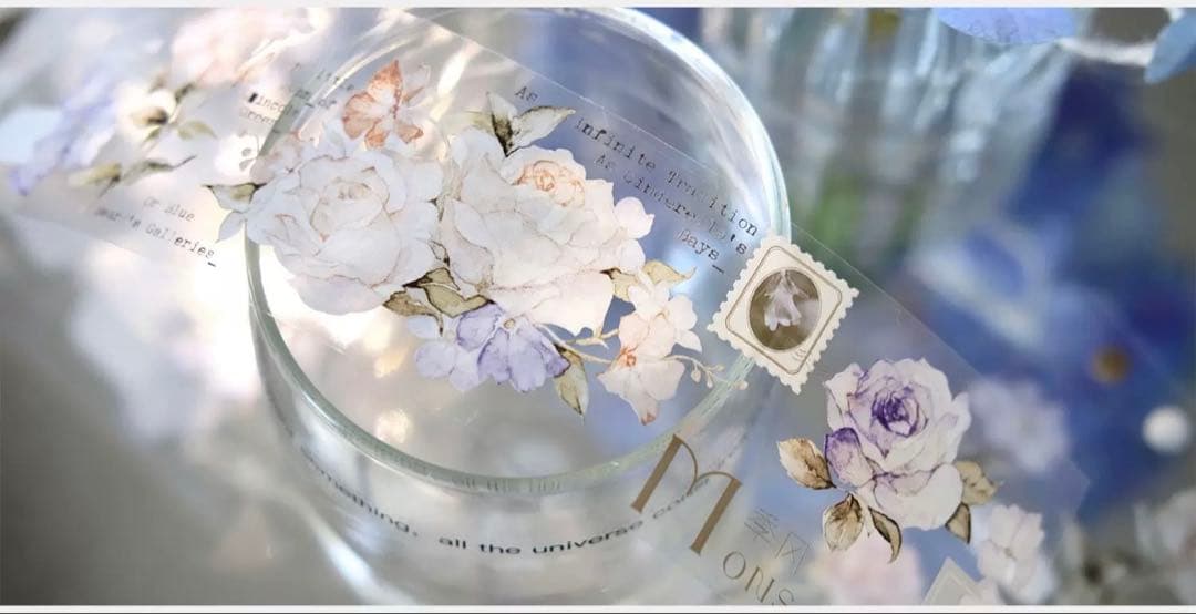 雀斑茶《春妩花间》海外マスキングテープ　マステ 【2226】