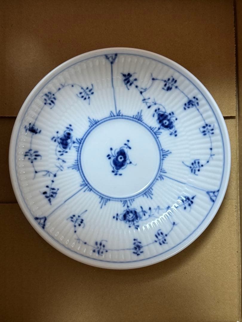 スロイヤルコペンハーゲンブルーフルーテッドプレイン プレート3枚