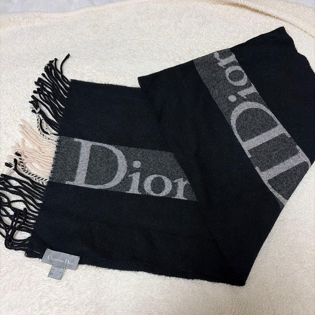 専用　Christian Dior ロゴマフラー ブラック