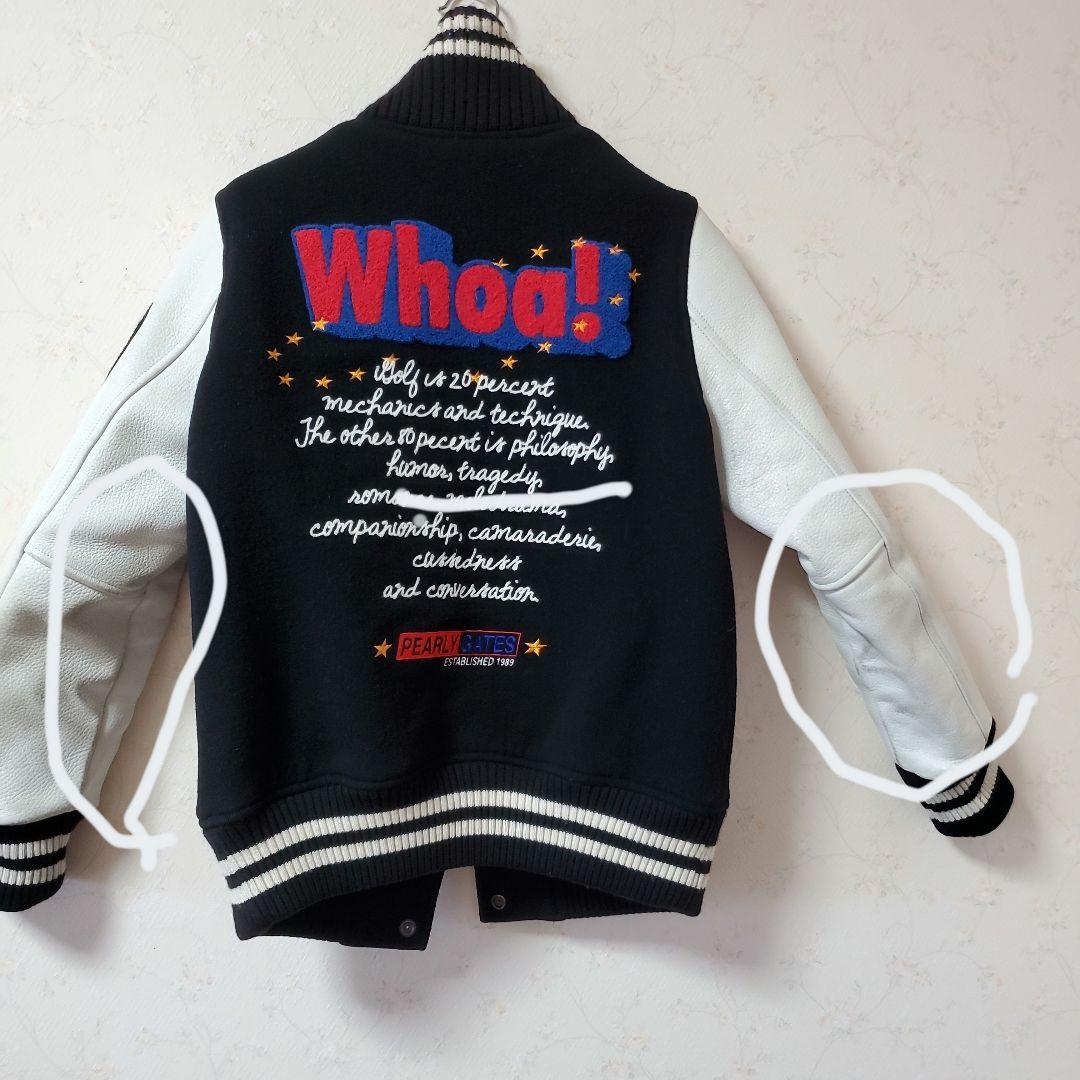 レア PEARLY GATES パーリーゲイツ 袖レザー スタジャン ゴルフ