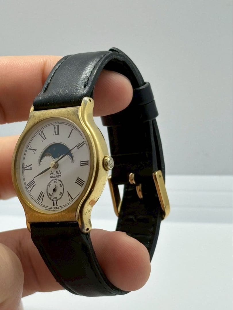 SEIKO ALBA 腕時計　ムーンフェイズ　ローマサン＆ムーン