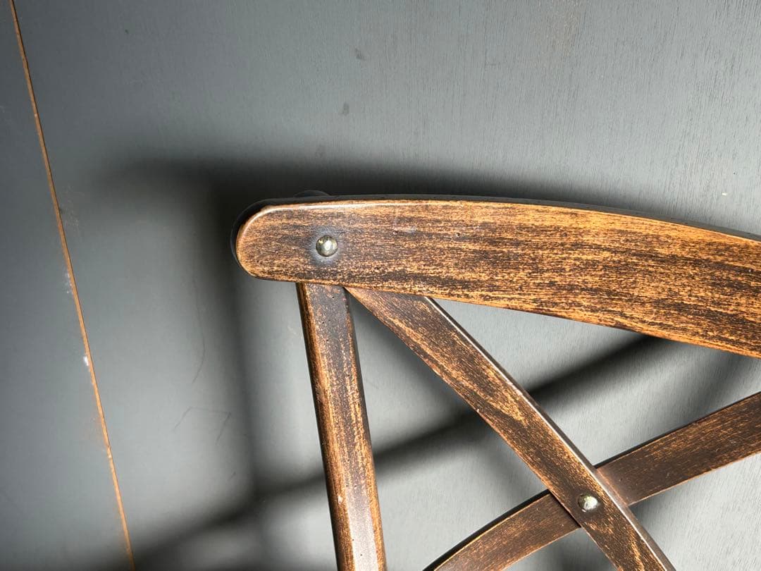 ① TON トン　クロスバックチェア　アンティーク　ヴィンテージ　チェコ　YK