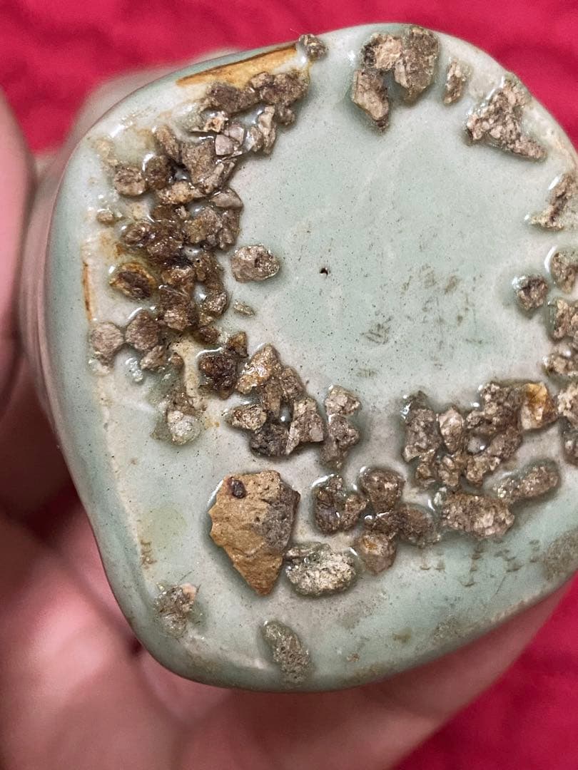 12世紀 高麗青磁 文官形水滴　 (検/文房具李朝徳利酒器新羅唐津古宋備前）