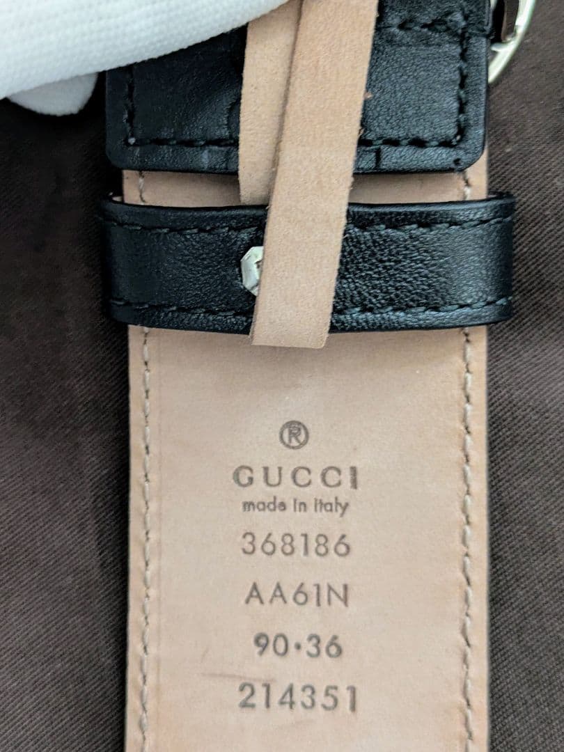 (新品未使用)GUCCI グッチ インターロッキングG バックル付き ベルト 黒