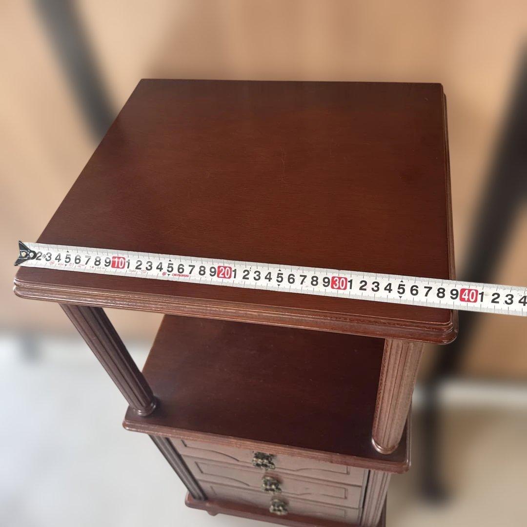 (37) AYANO CRAFT 綾野製作所 木製 キャビネット 電話台 レトロ