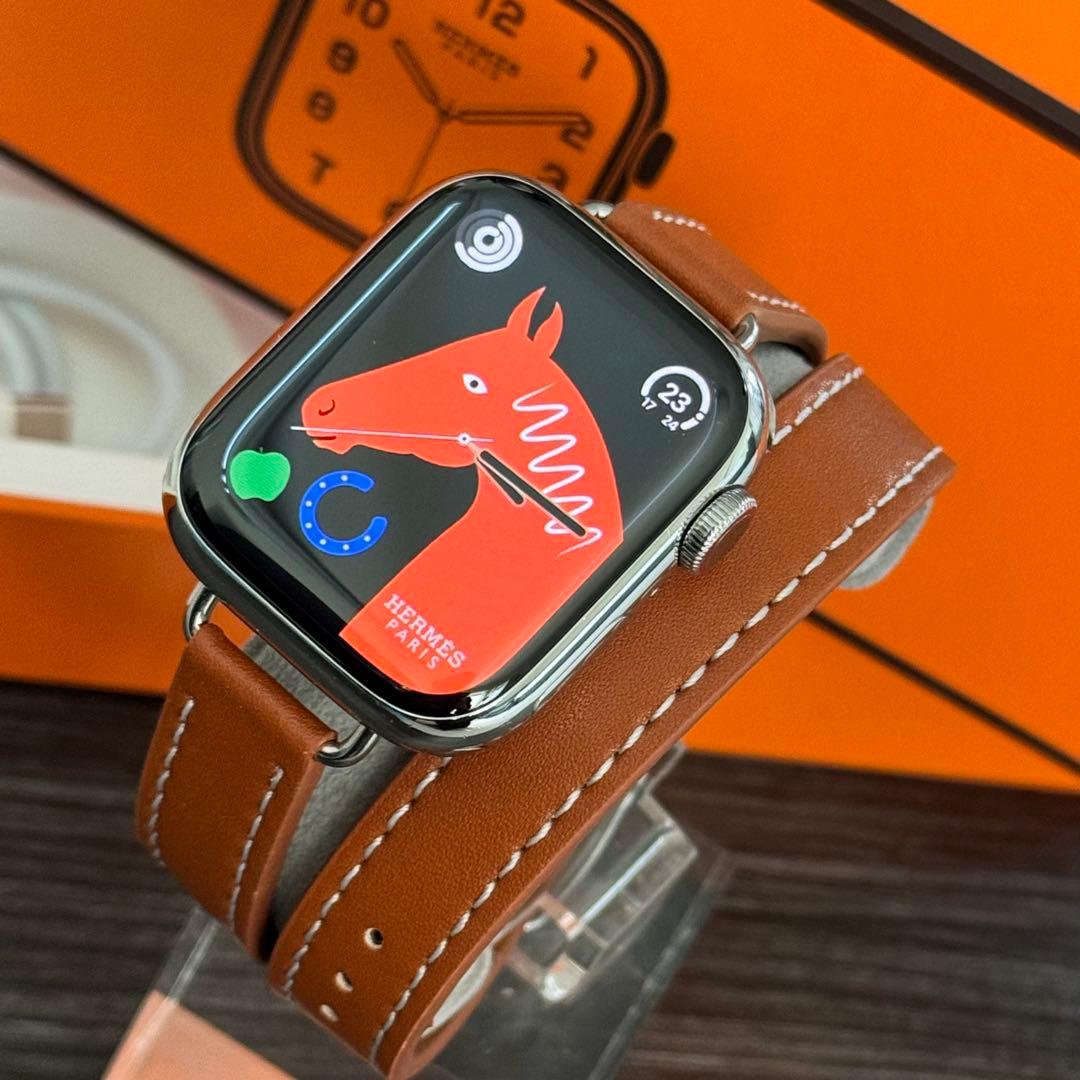 2887 Apple Watch エルメス　シリーズ9 シルバー　セルラーモデル