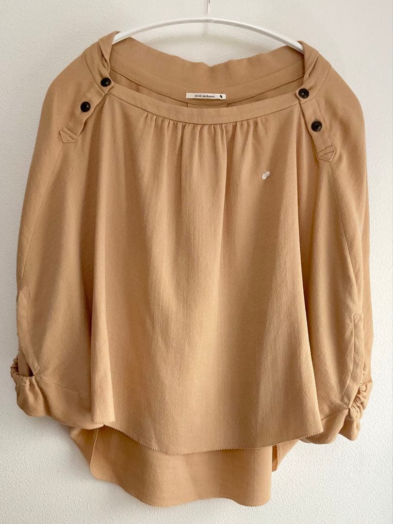 1/25終了　ミナペルホネン　souffle 半袖ブラウス 36