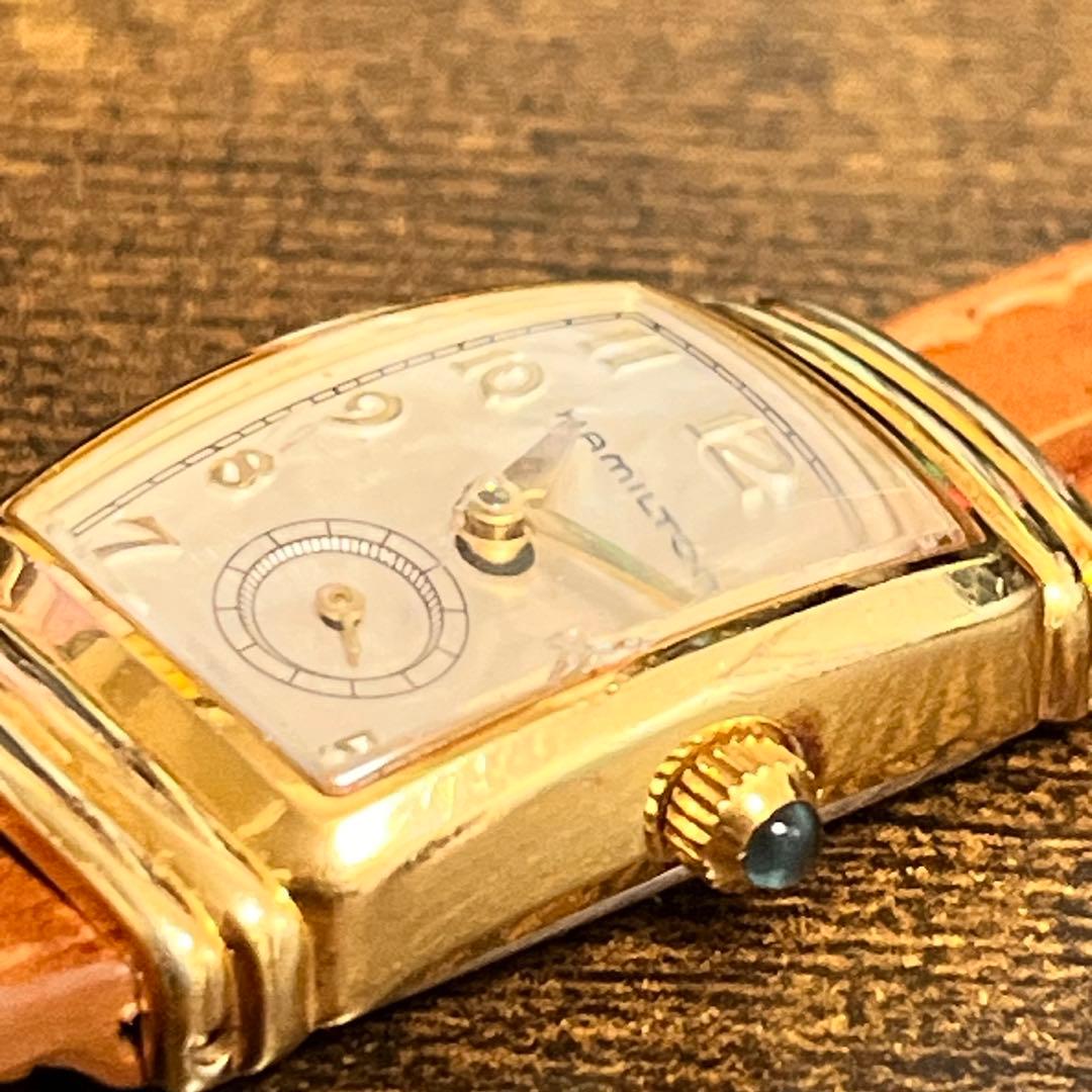 【HAMILTON 】ゴールド アナログ腕時計【稼働中】