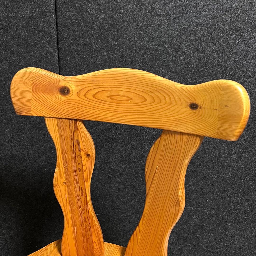 カントリーチェア　ダイニングチェア　パイン材　アンティーク　ヴィンテージ　木製