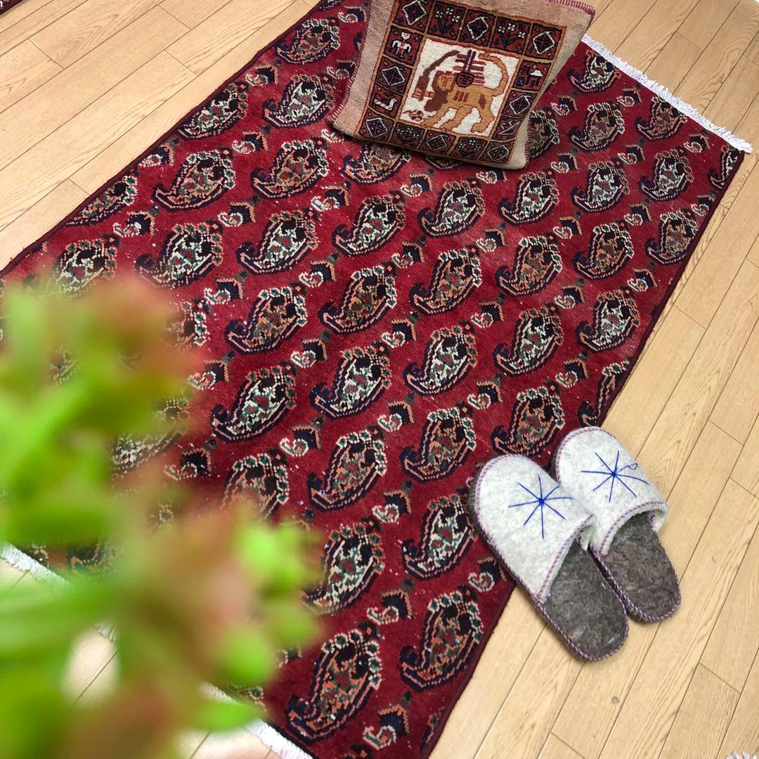 ペルシャ絨毯 ヴィンテージラグ 143×86cm 手織り オールドpersia