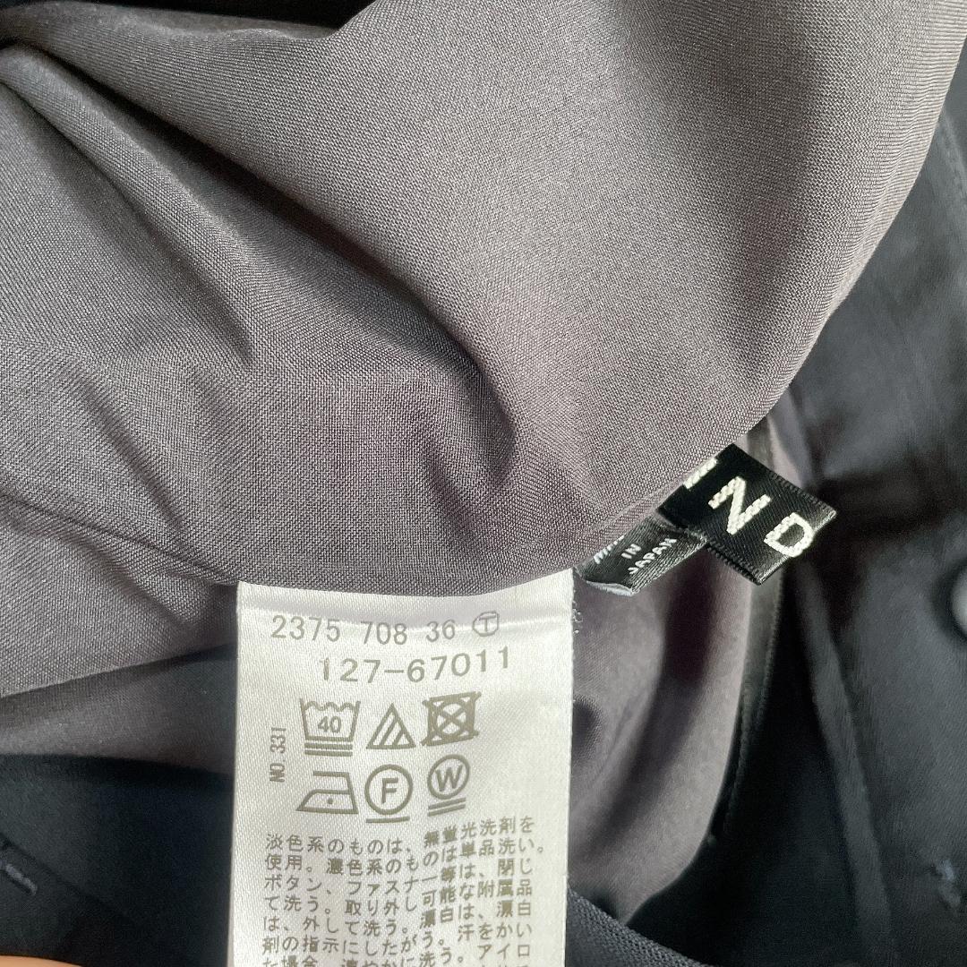 未使用級⭐️インディヴィ パンツセットアップ ネイビー ストライプ 洗える38M