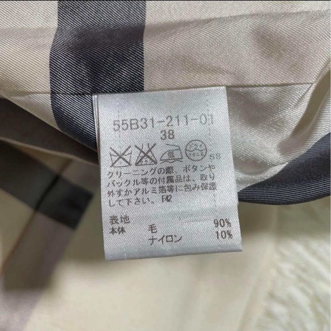 ブルーレーベルクレストブリッジ プライムメルトン ダッフルコート M 極美品 白