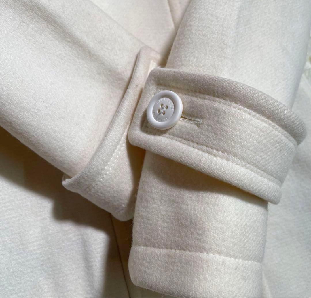 ブルーレーベルクレストブリッジ プライムメルトン ダッフルコート M 極美品 白