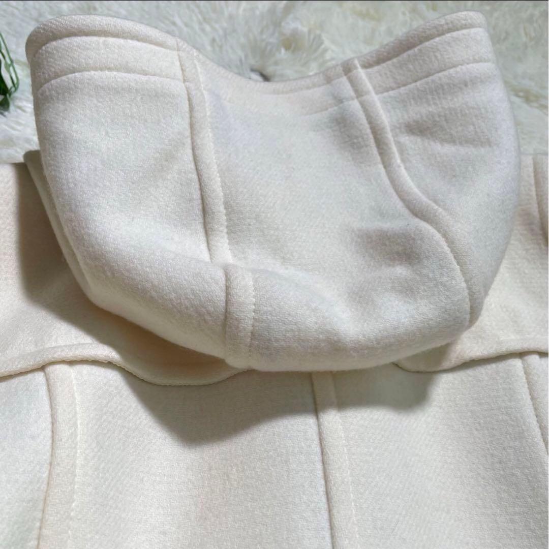 ブルーレーベルクレストブリッジ プライムメルトン ダッフルコート M 極美品 白