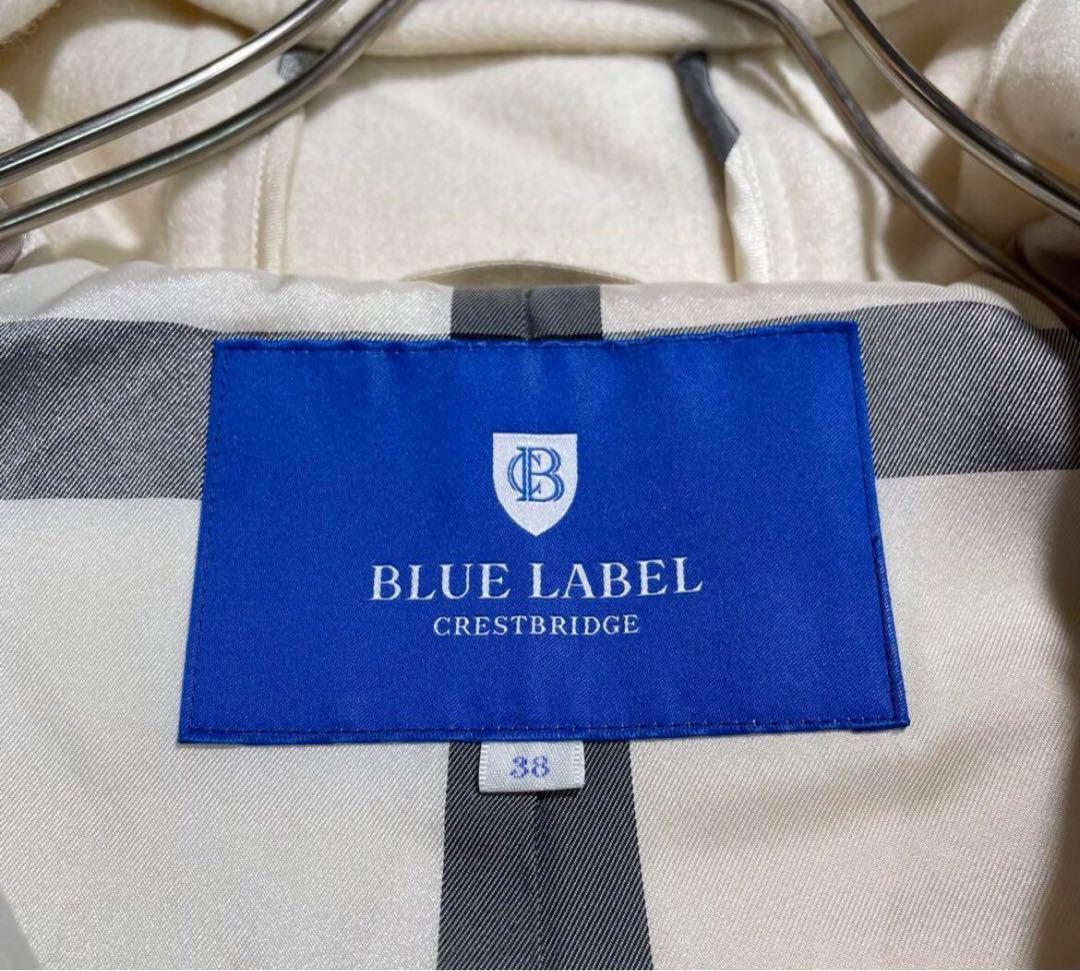 ブルーレーベルクレストブリッジ プライムメルトン ダッフルコート M 極美品 白