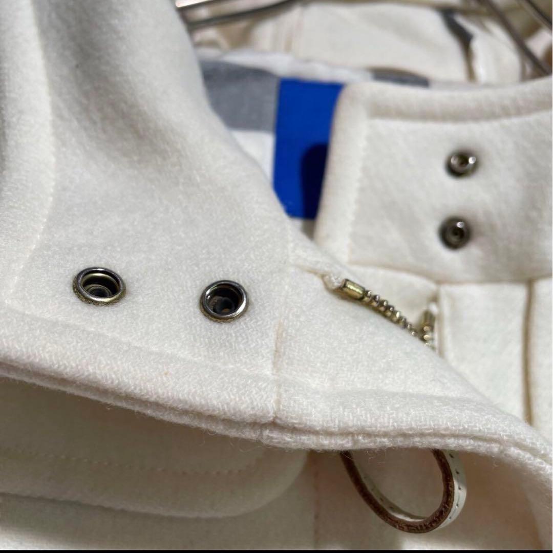 ブルーレーベルクレストブリッジ プライムメルトン ダッフルコート M 極美品 白