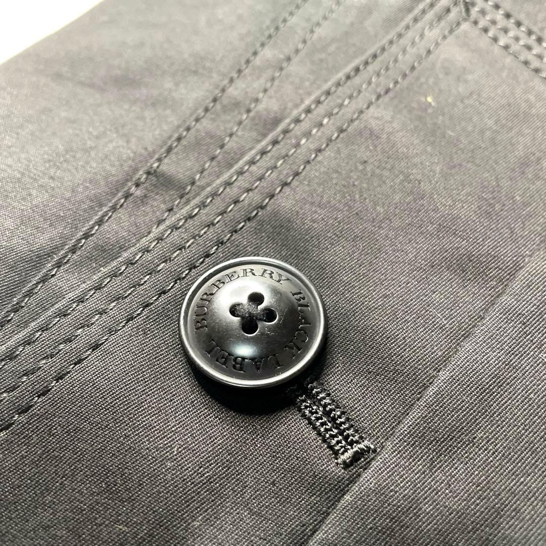 美品 バーバリーブラックレーベル トレンチコート 黒 ライナー付き