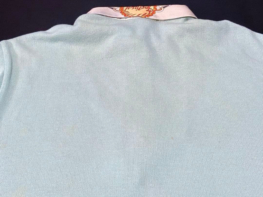 エルメス/スカーフ柄 シルクシャツ/カシミヤ混ニット/ブラウスM/オールド90s