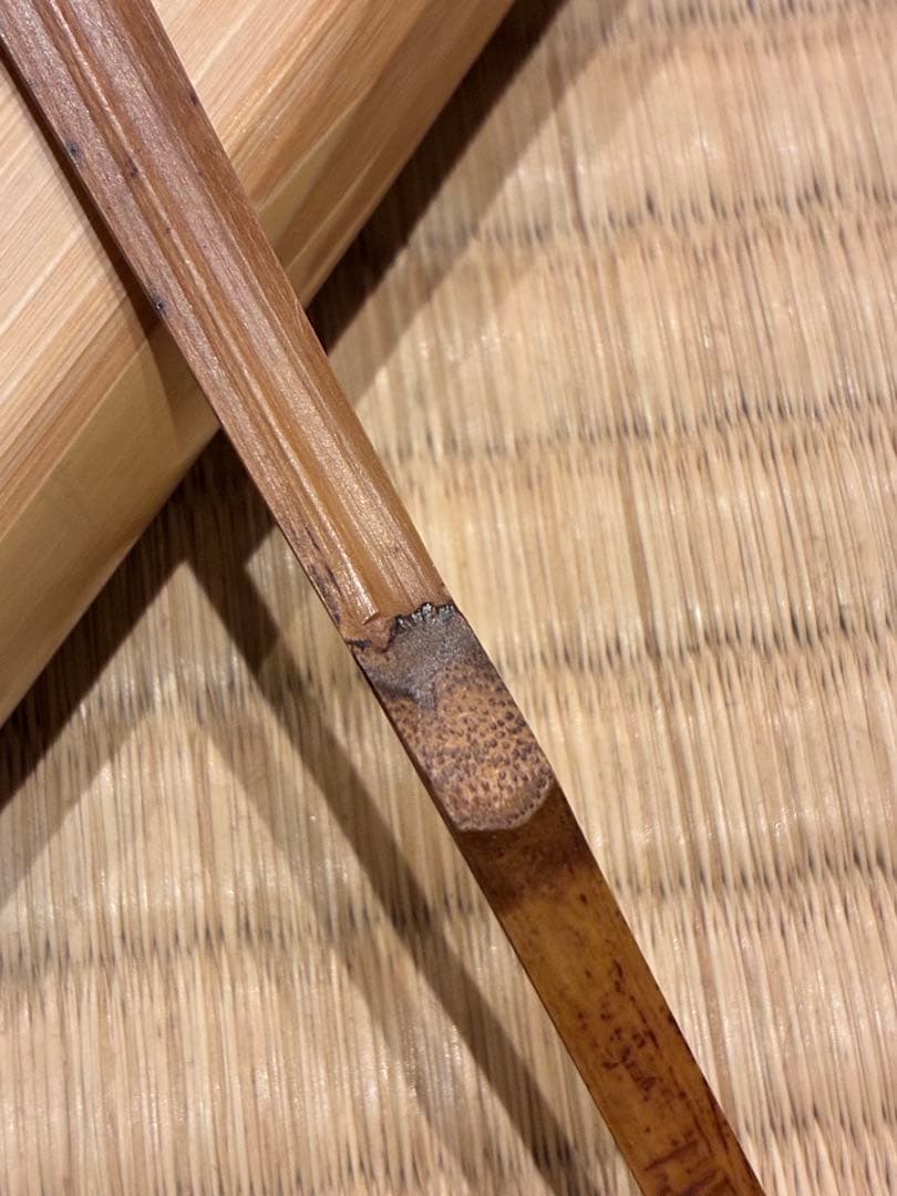 茶道具　浸竹茶杓　銘『水ぬるむ』 紫野黄梅院 小林太玄 作