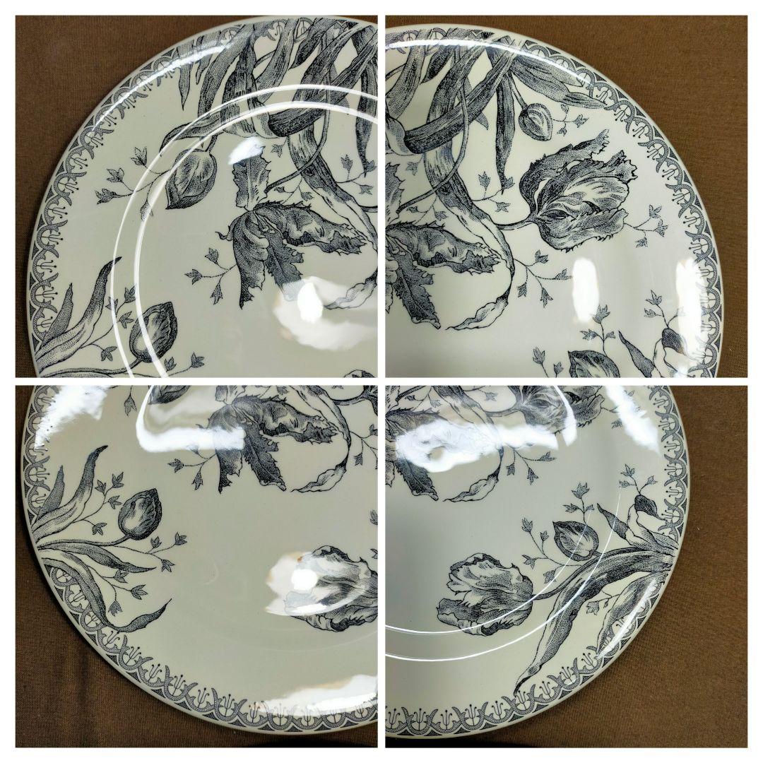 Gien tulipes noires ジアン チューリップ ノワール5枚セット