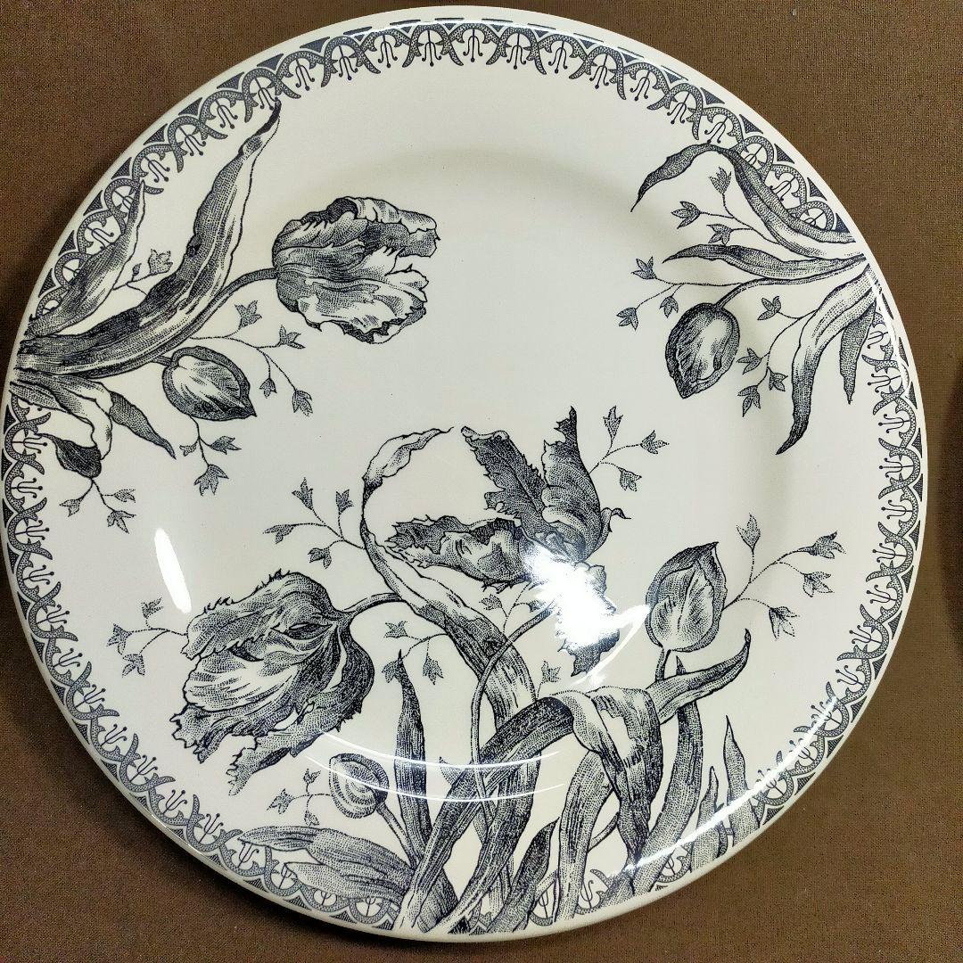 Gien tulipes noires ジアン チューリップ ノワール5枚セット