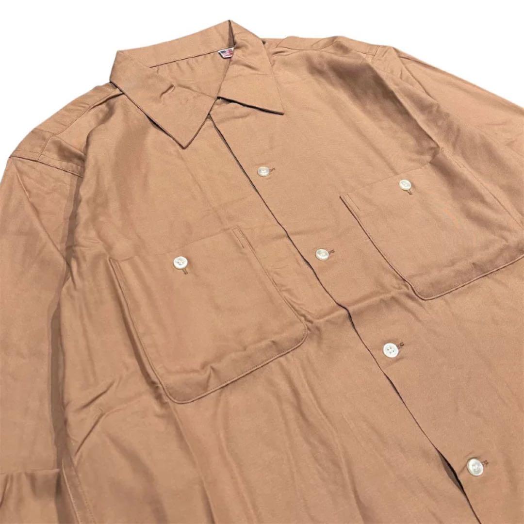 A.R.P. ギャバナロ オープンカラーシャツ レーヨンループカラーシャツ