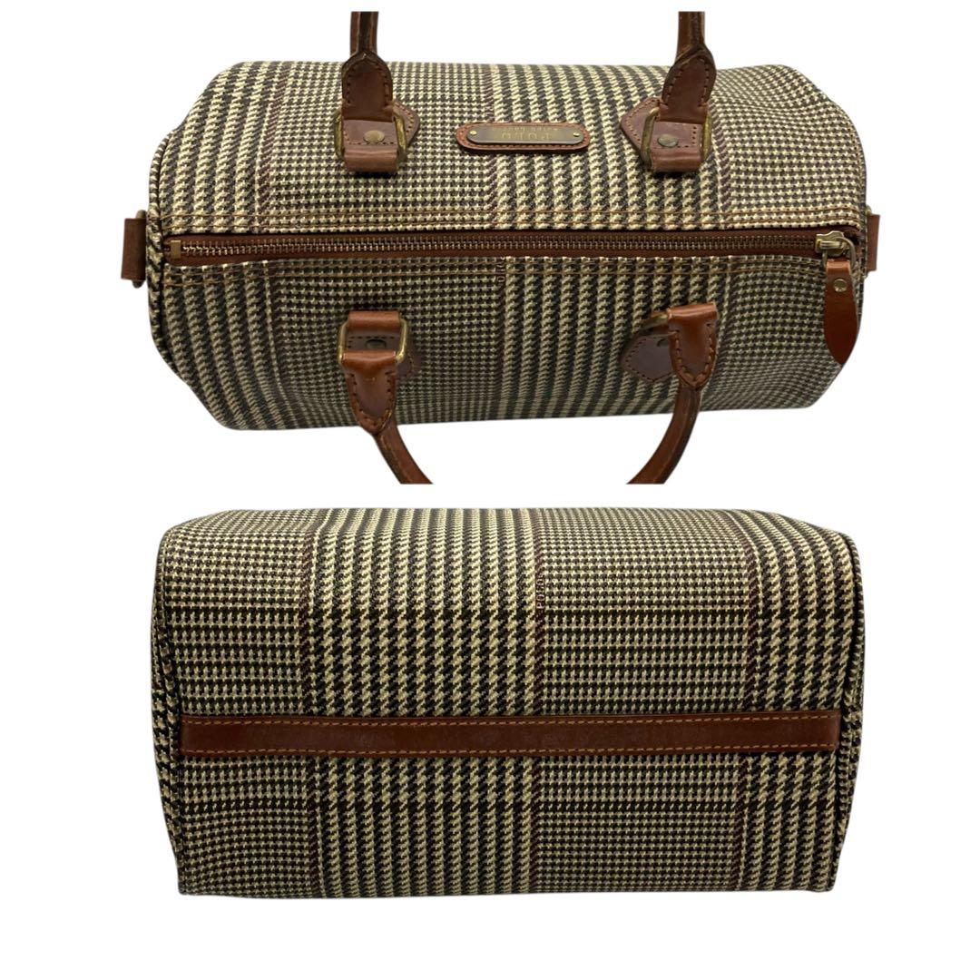 良品 2070 POLO RALPH LAUREN ミニボストンバッグ 千鳥柄