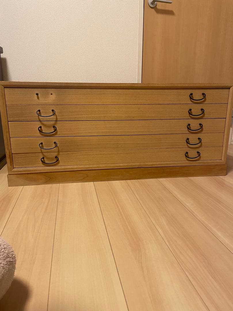 真　桐タンス　桐箪笥　着物　木製タンス 5段