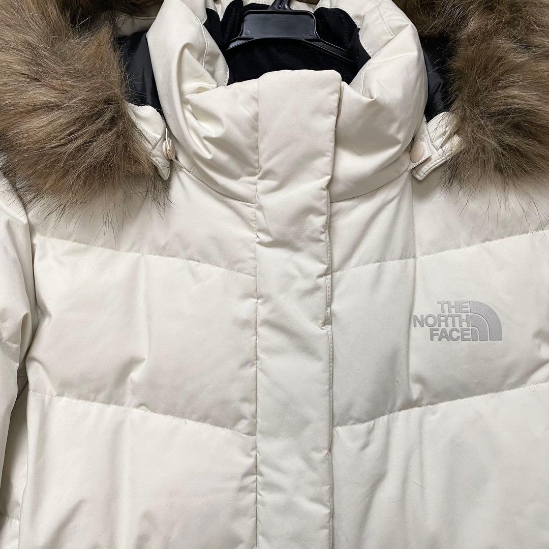 美品 ノースフェイス ロングダウン ダウン 白 M相当