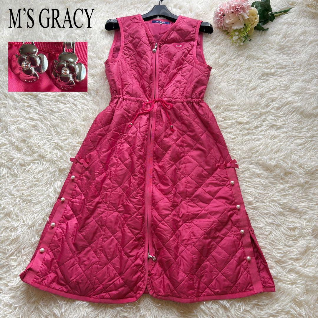 リボン　パール　22年　カメリアダブルジップ エムズグレイシー　ロングジレ 38