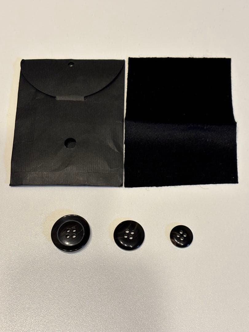 しつけ糸付き カシミヤ100% 黒 ロング 比翼 ミニマル バルマカーン L