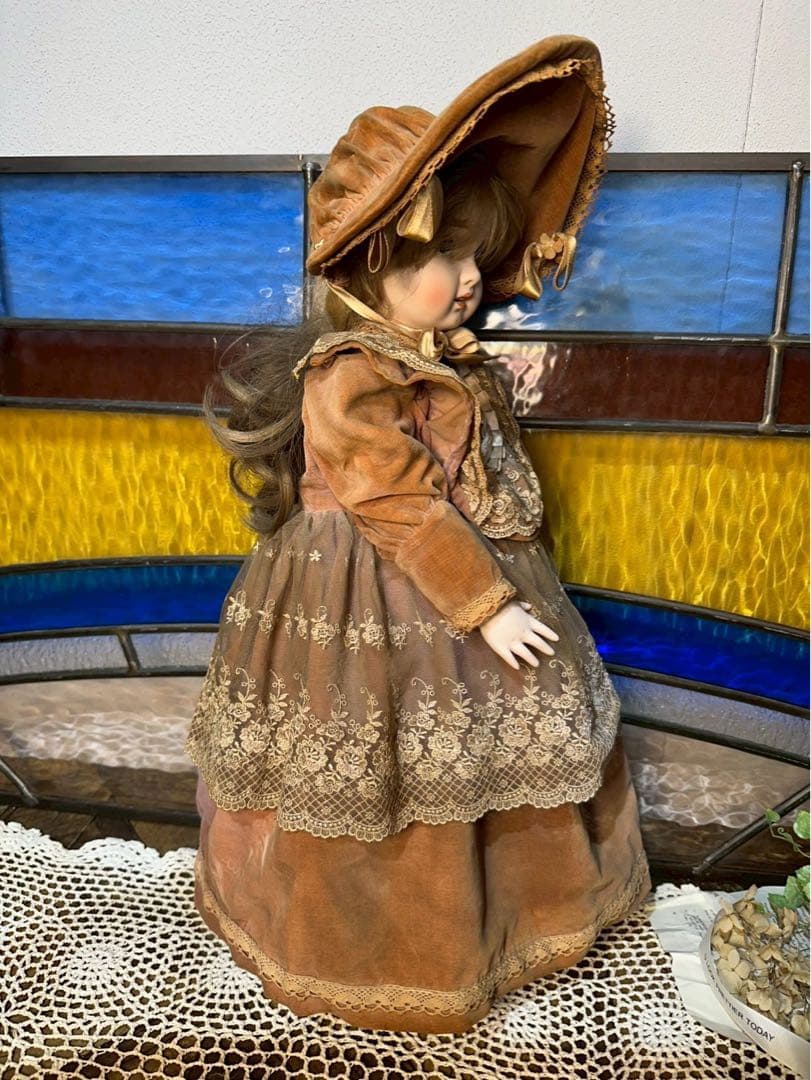 お*た様 ジュモー ビスクドール アンティーク インテリア 人形 陶器人形 ビン