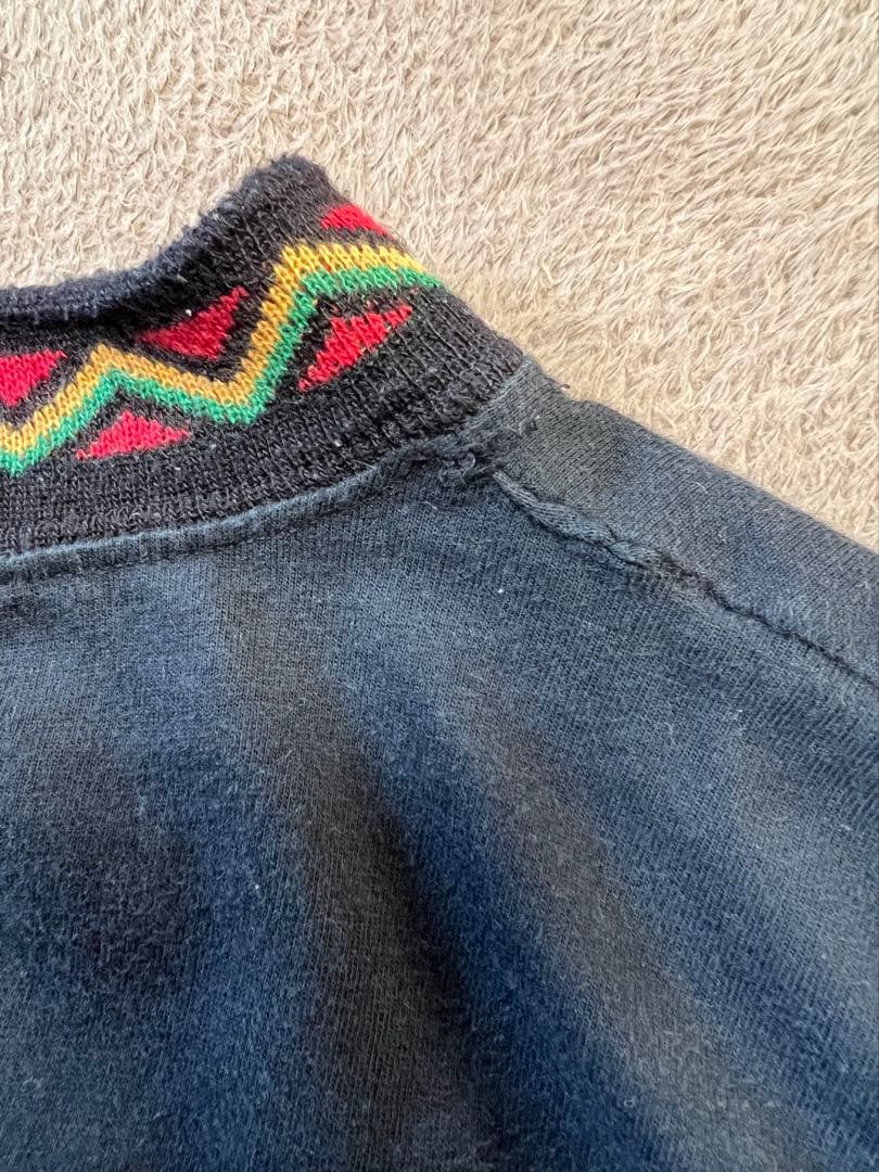 80年代　オールドステューシー　モックネック　ラスタカラー