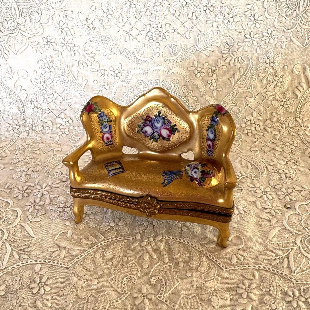 ピルケース フランス製リモージュ ピルボックス 椅子