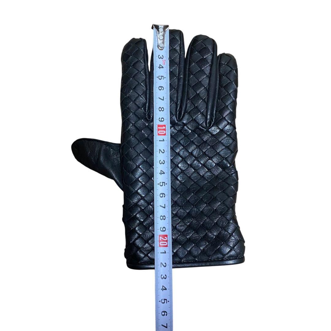 美品✨BOTTEGA BENETA イントレチャートレザーグローブ　箱付き