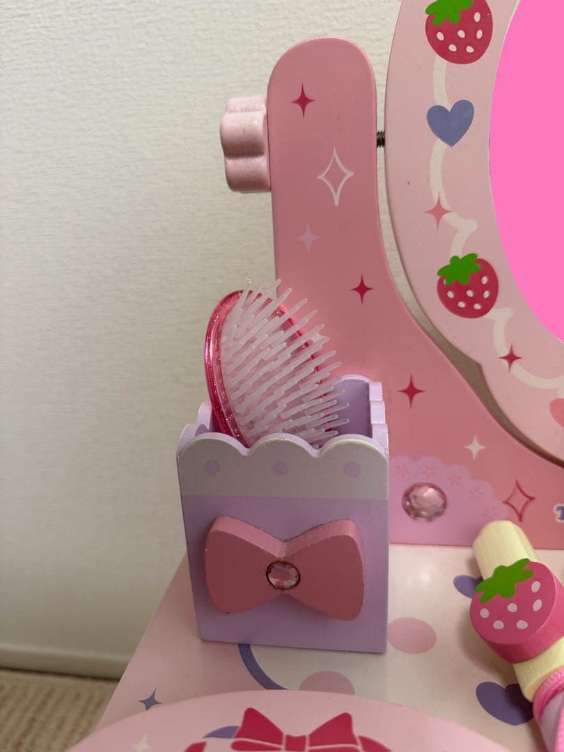 マザーガーデン　野いちごティアラドレッサー　木製　ドレッサー　パープル　ピンク