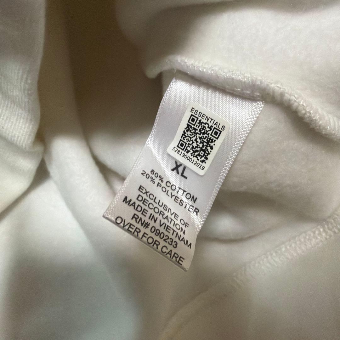ESSENTIALS ホワイト パーカー XL