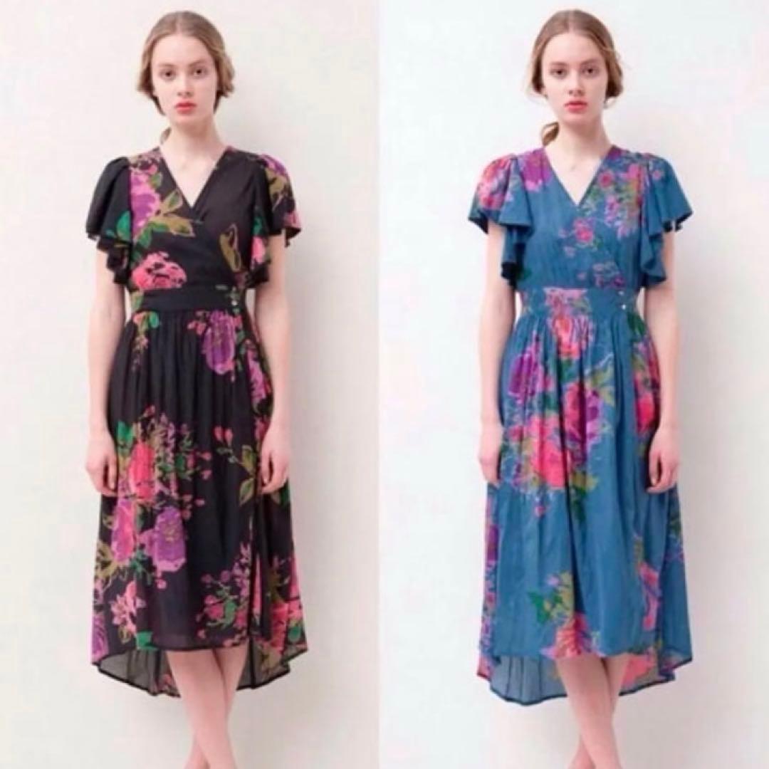 Velnica 薔薇柄　ワンピース