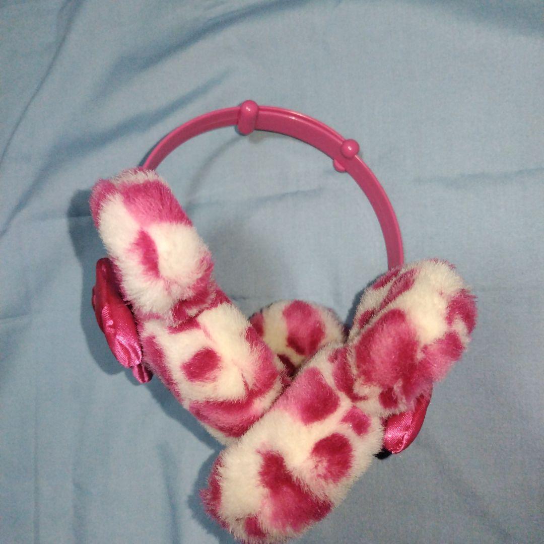 ディズニー イヤーマフ 耳あて ミニーマウス ヒョウ柄 レオパード ピンク