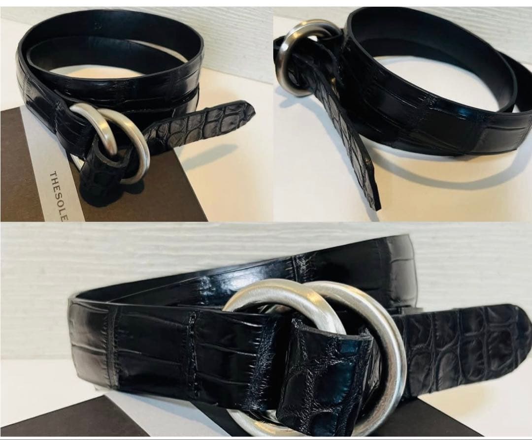 THESOLE MASTER PLA BLACKNクロコダイルリングベルト 85