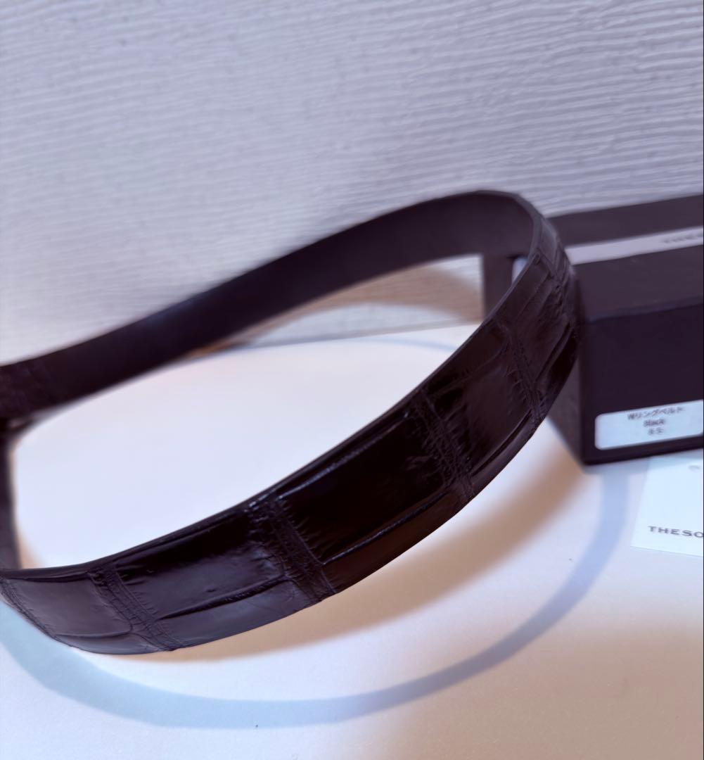 THESOLE MASTER PLA BLACKNクロコダイルリングベルト 85