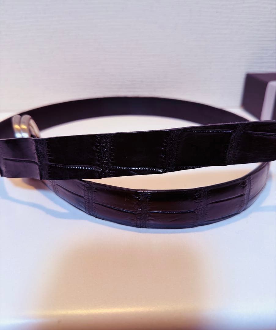 THESOLE MASTER PLA BLACKNクロコダイルリングベルト 85