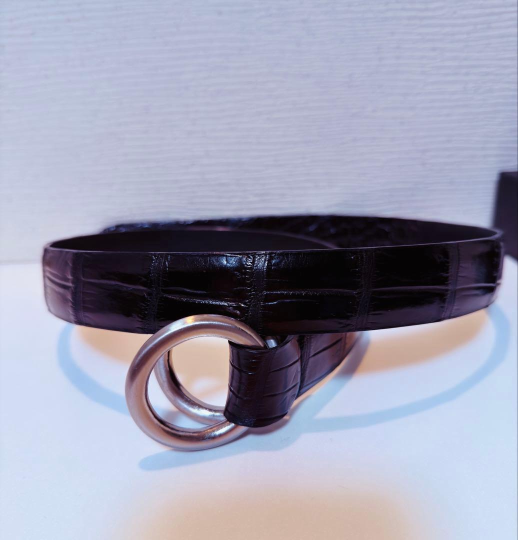 THESOLE MASTER PLA BLACKNクロコダイルリングベルト 85