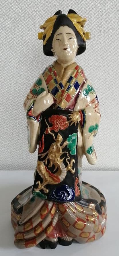 薩摩焼　美人伏香炉