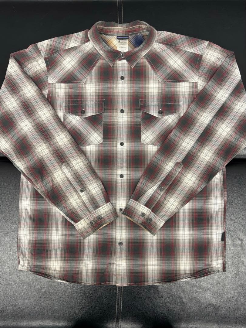 patagonia FA11 オンブレ チェックシャツ オーガニックコットン L