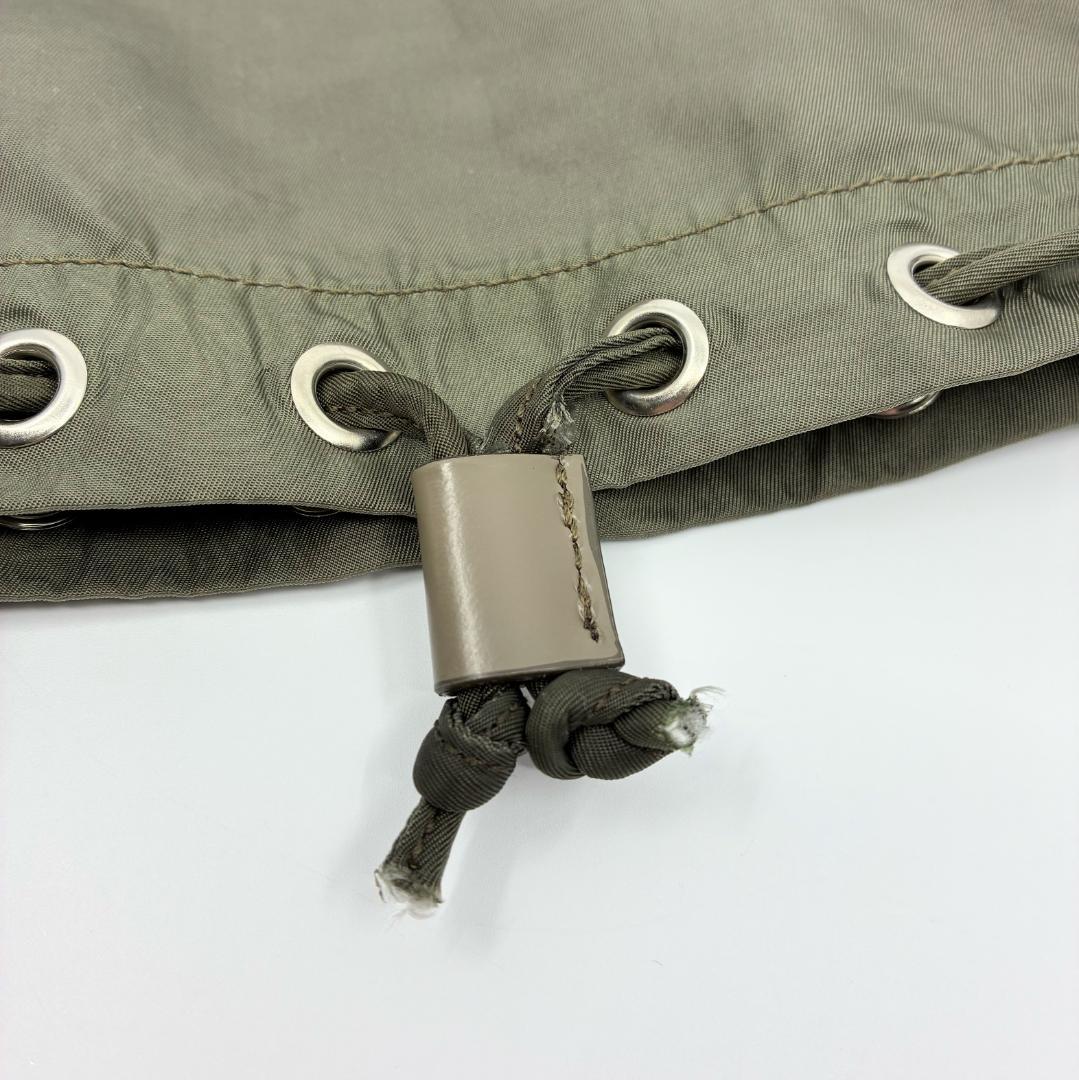 PRADA プラダ 巾着ポーチ カーキ A1362A2