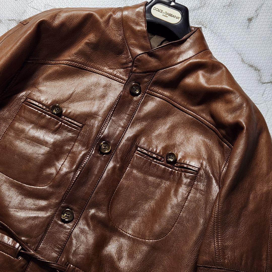 入手困難✨L相当 BALLY バリー レザージャケット ラムレザー マオカラー
