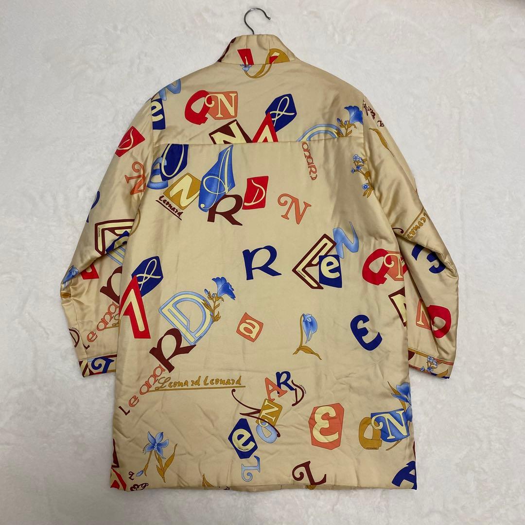 LEONARD SPORT コート アルファベット ボタニカル 総柄